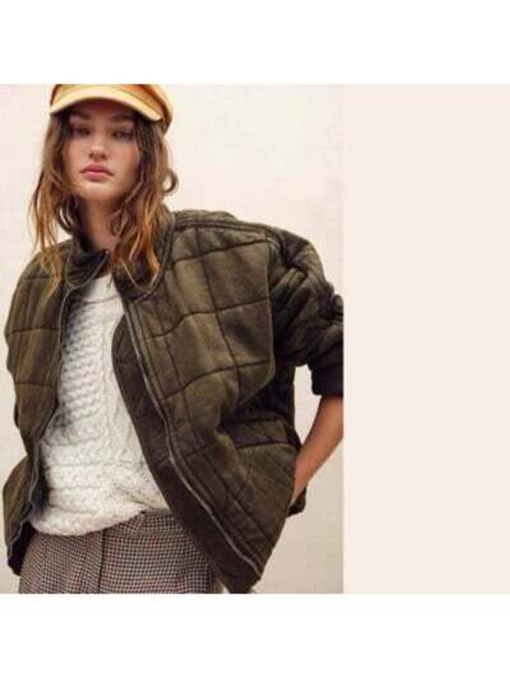 Free People Dolman Quilted Jacket New Medium Dusted Military